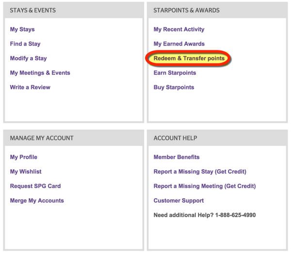 preferredguest account starpoints redeem options preferredguest account starpoints redeem options